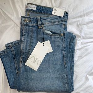 High-Rise, full-length, Split bottom jeans **new**